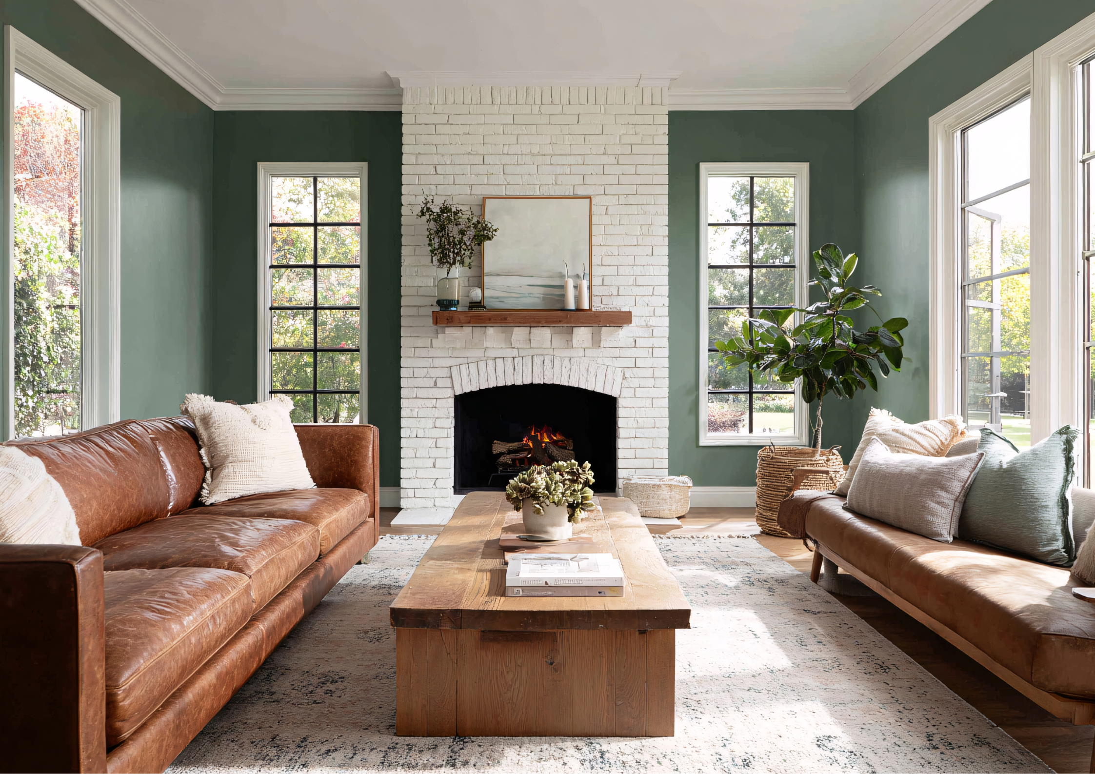 How to Decorate Around a Brown Couch So Your Living Room Feels Complete