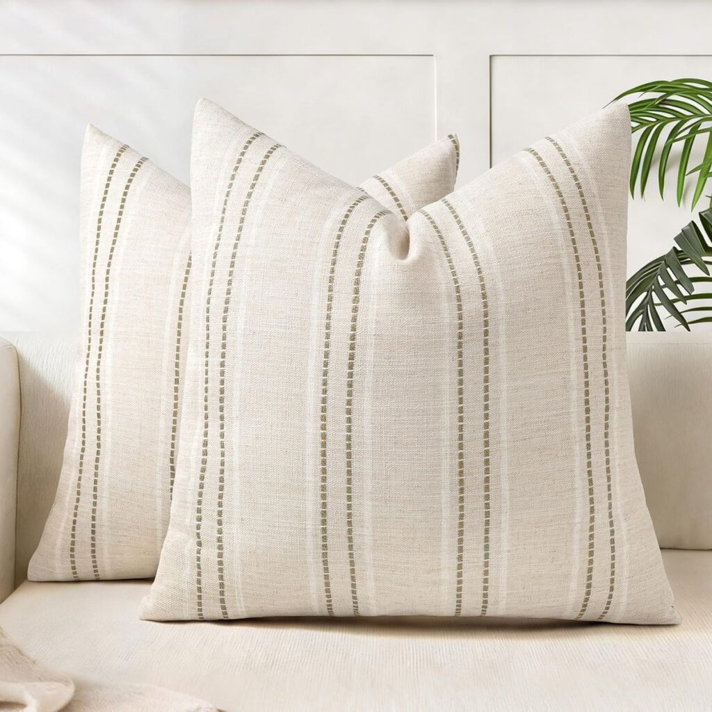 Linen Throw Pillow Covers